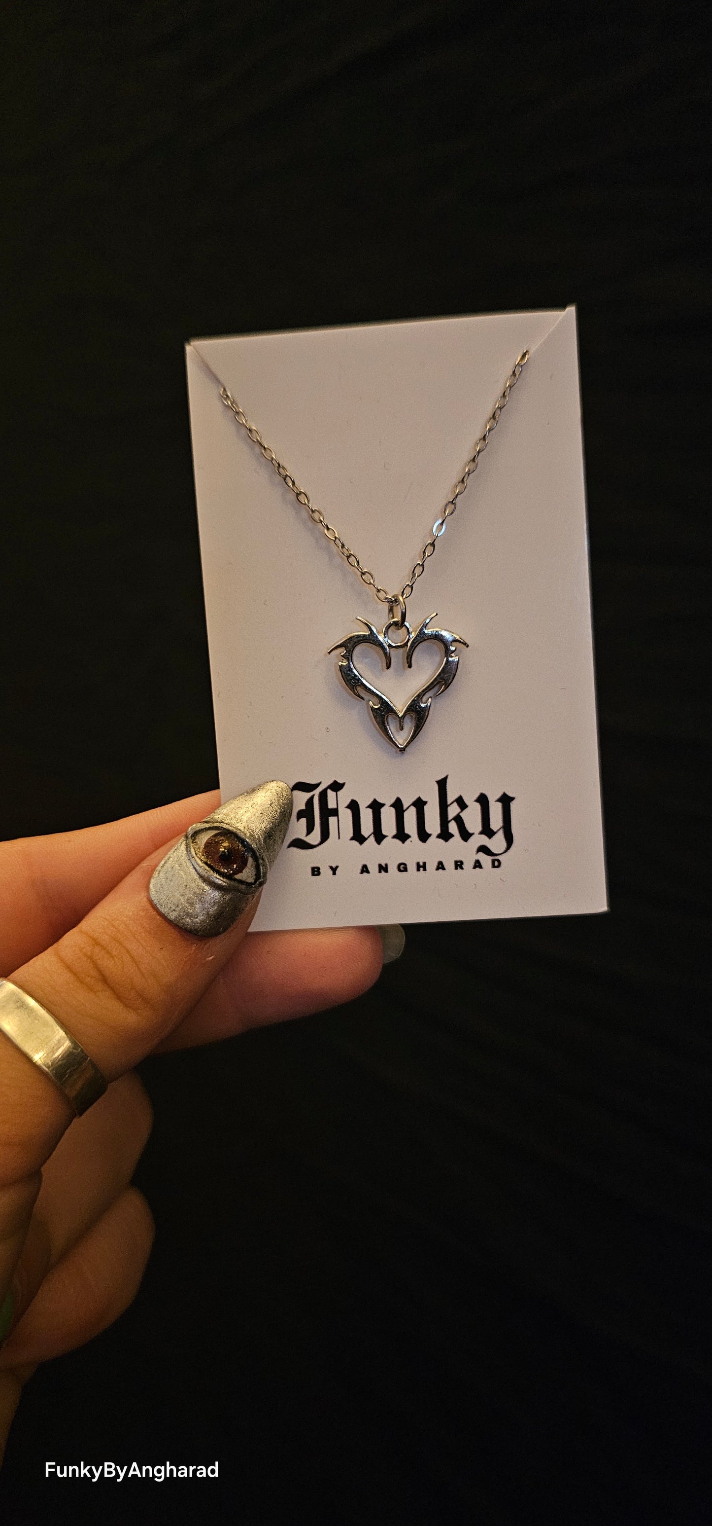 Cyber heart necklace
