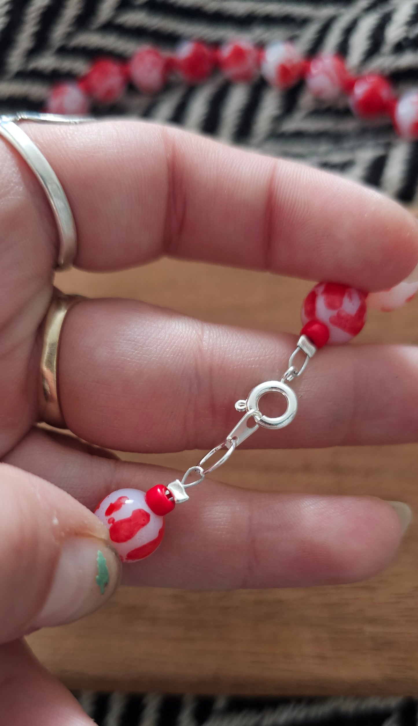 Blood splatter necklace