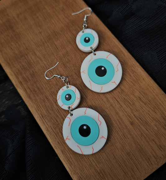 Blue eye earrings