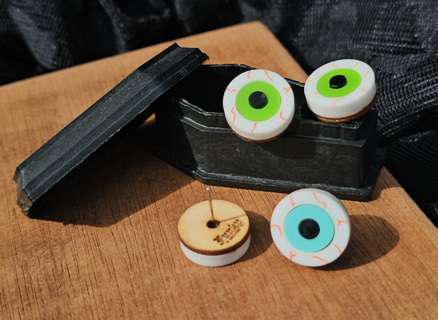 Creepy eye studs