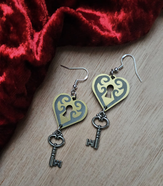 Under lock and key earrings