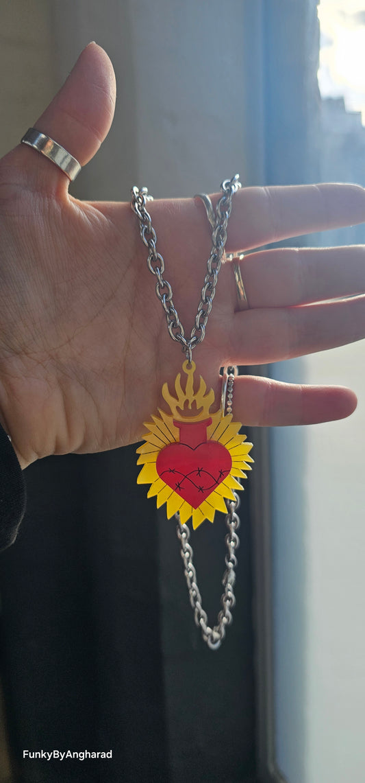Sacred heart necklace