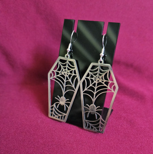 Coffin web earrings