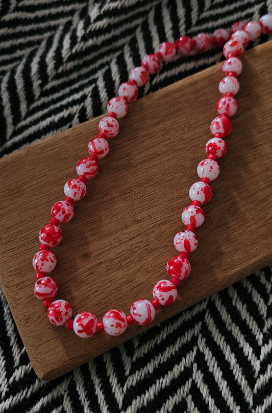 Blood splatter necklace