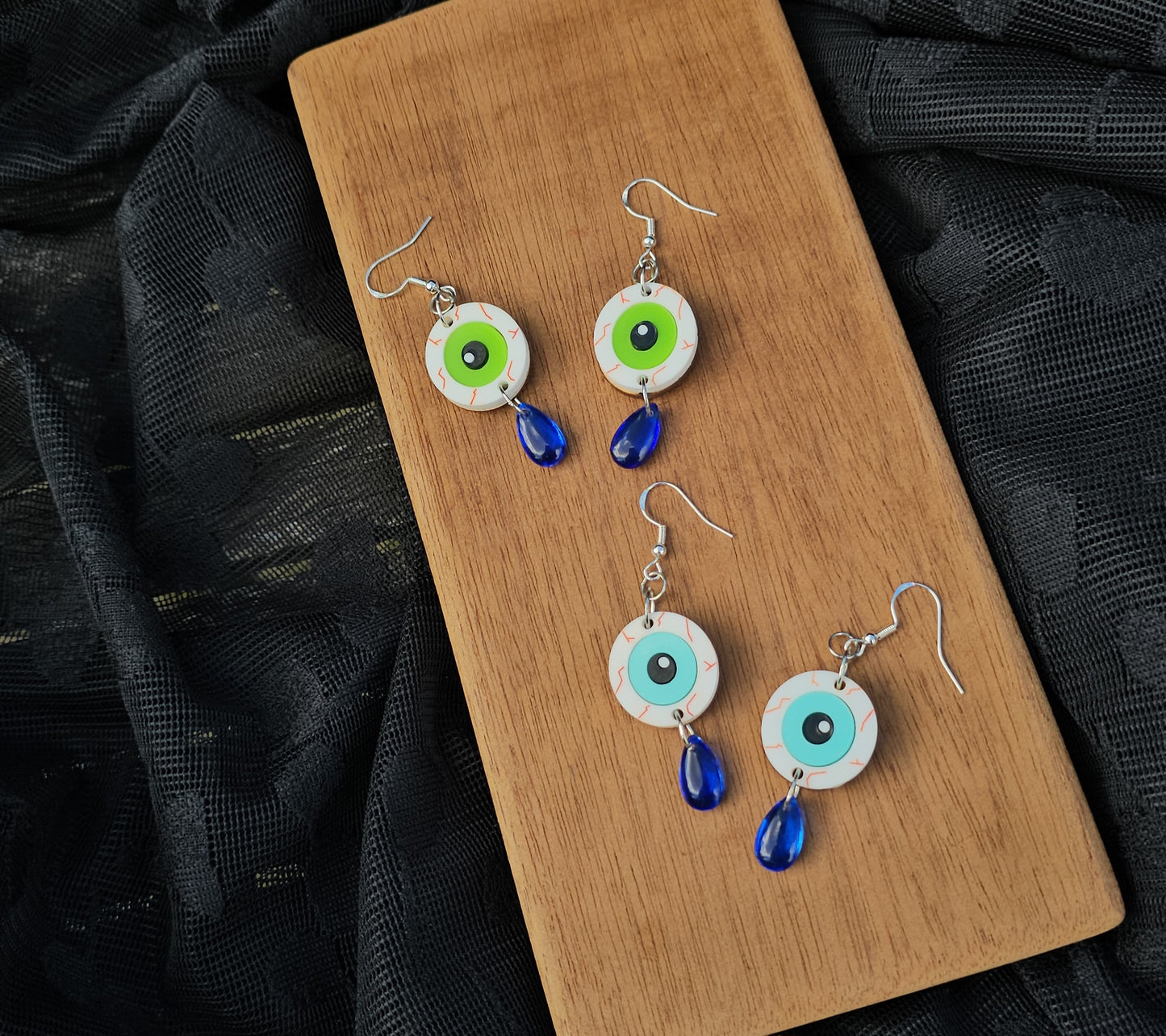 Crying eye earrings
