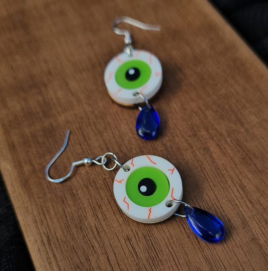 Crying eye earrings