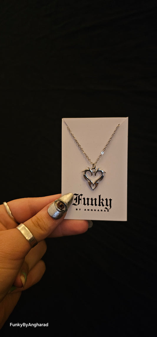 Cyber heart necklace