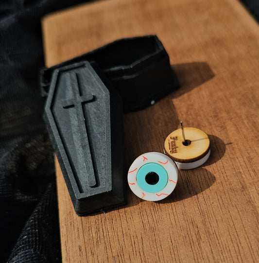Creepy eye studs