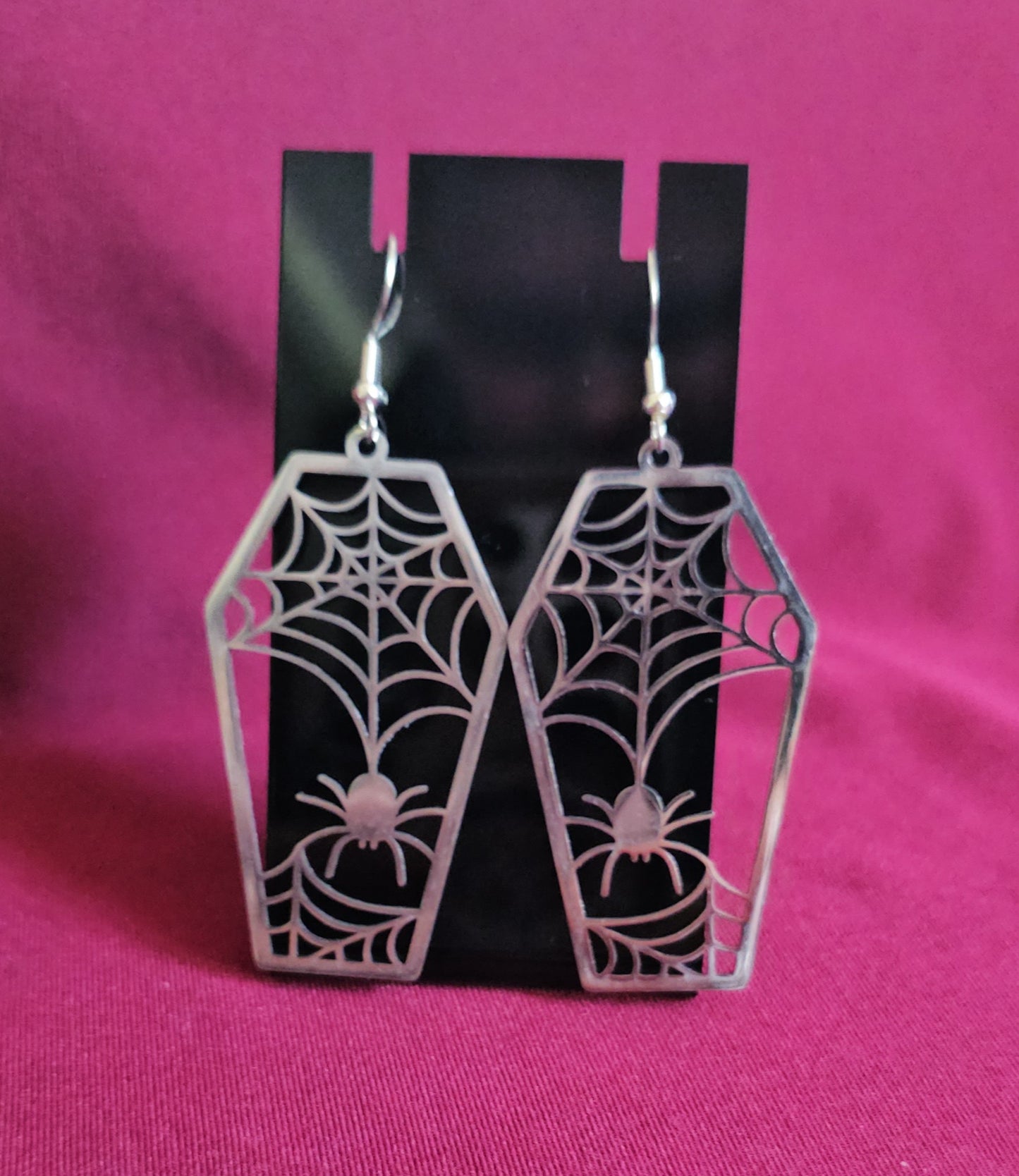 Coffin web earrings