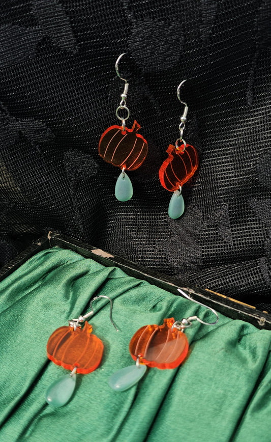 Lil pumpkin drop earrings
