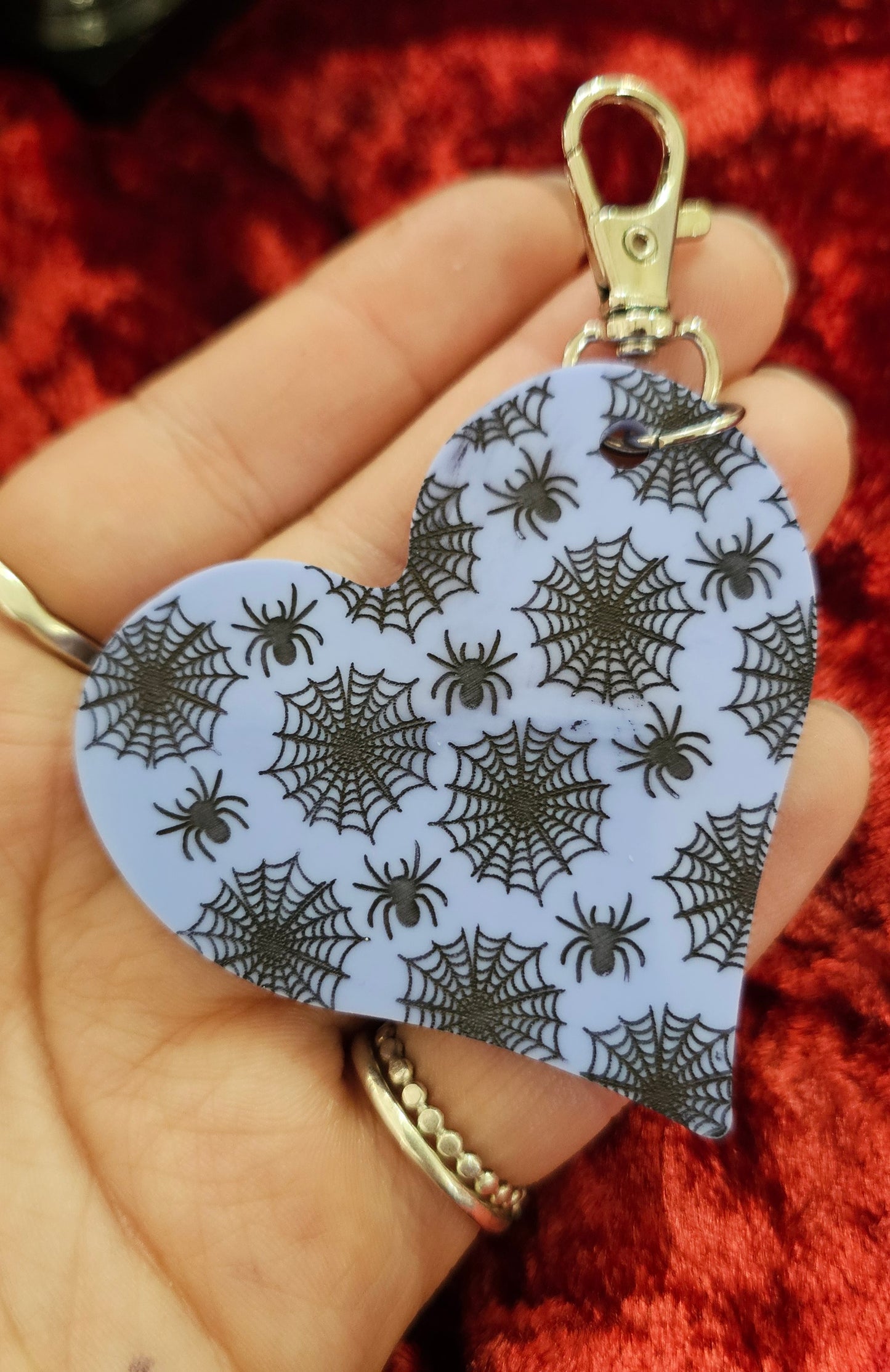 Heart keyrings/ bag charms