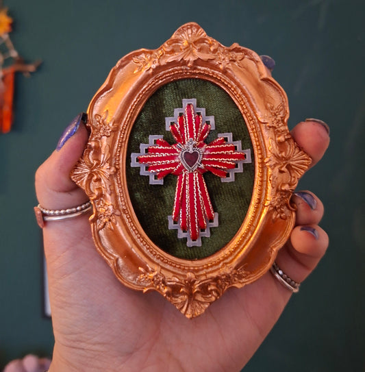Gothic cross heart frame