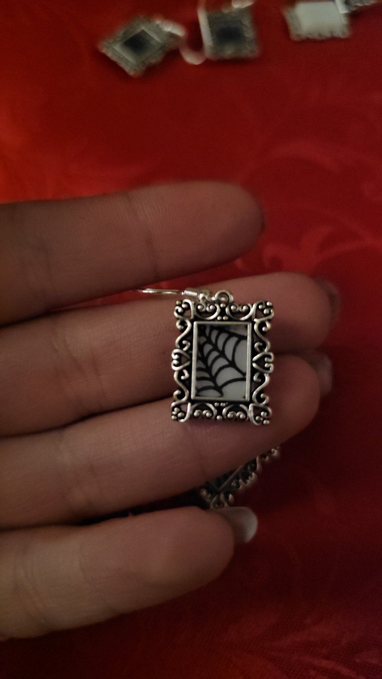 Mini frame earrings