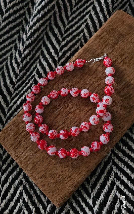 Blood splatter necklace