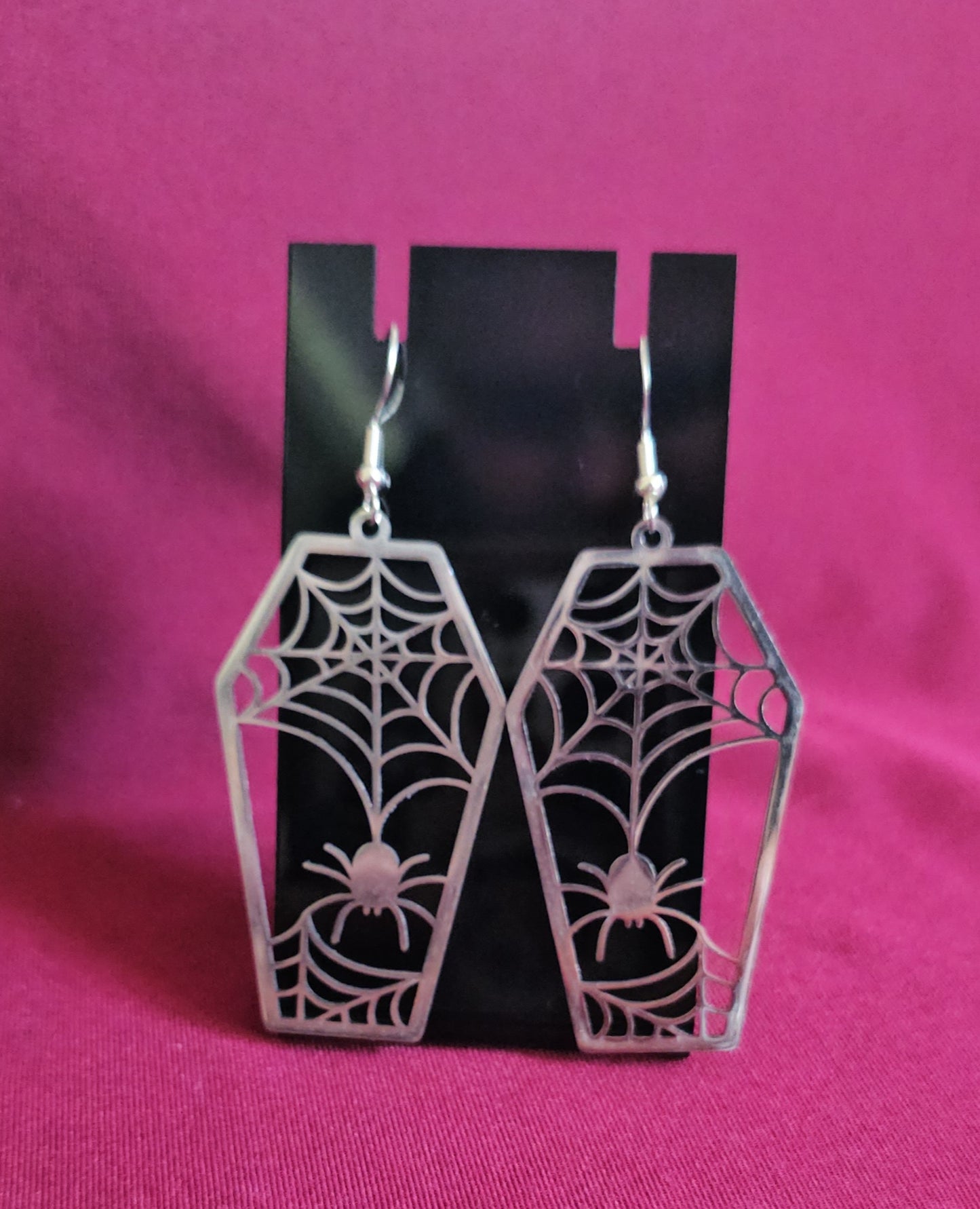 Coffin web earrings