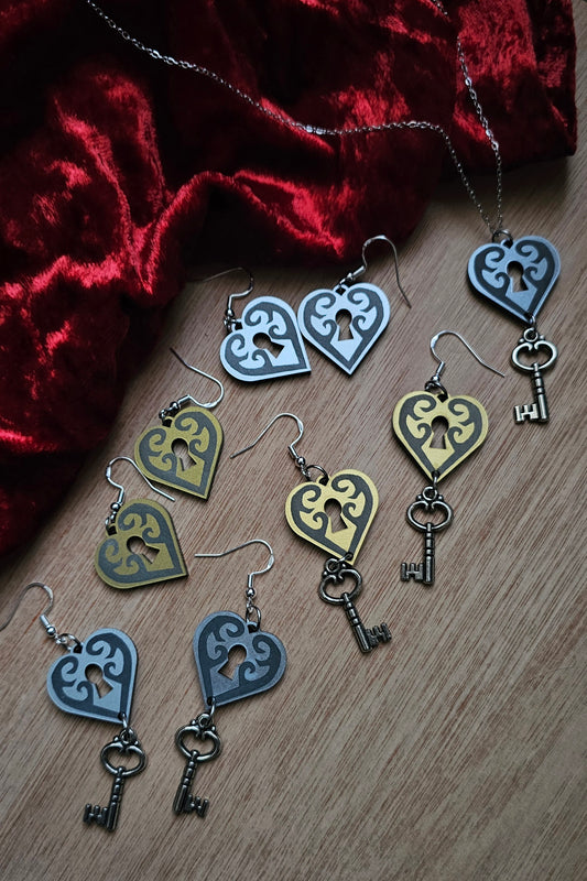 Under lock and key earrings