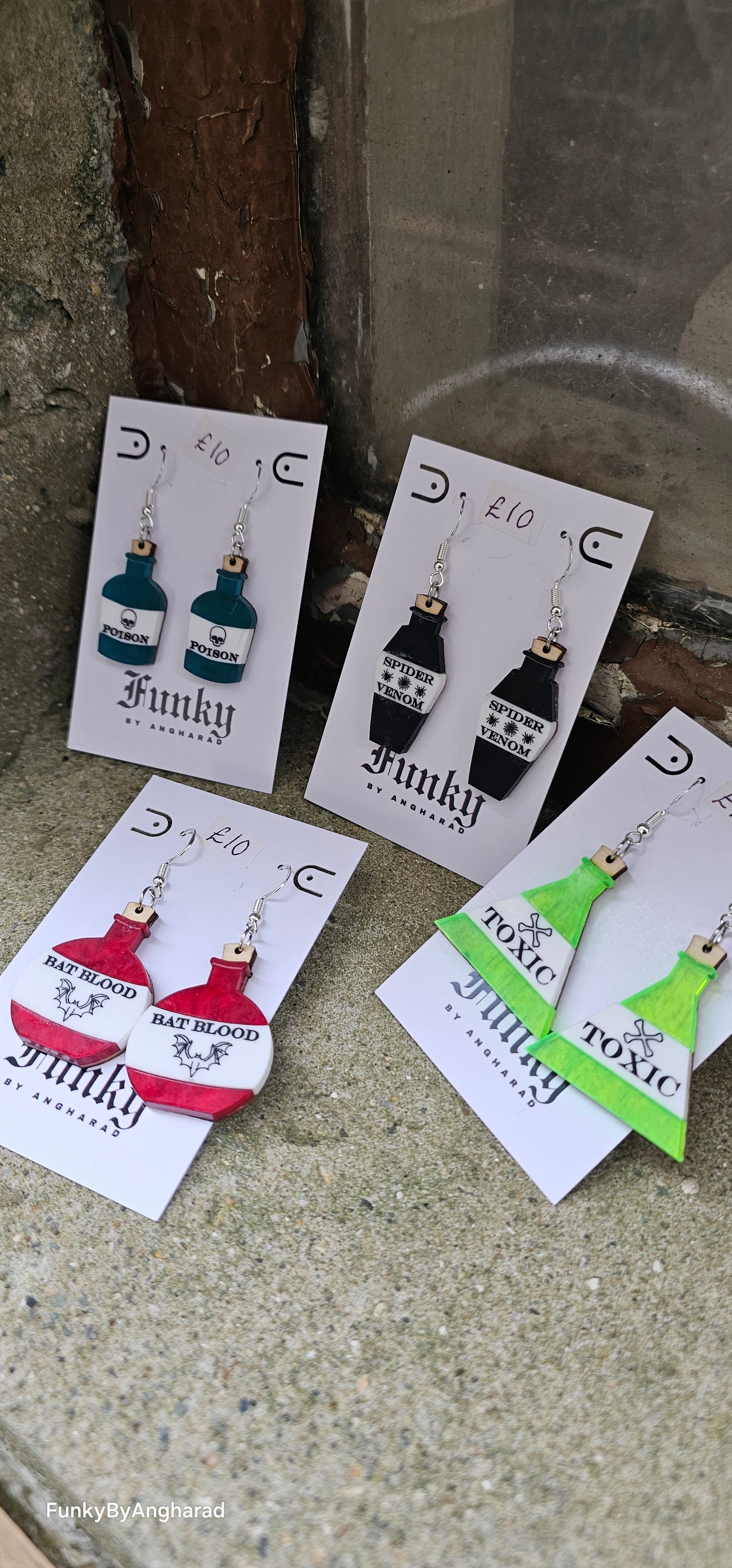 Pick your poison / poison bottle earrings