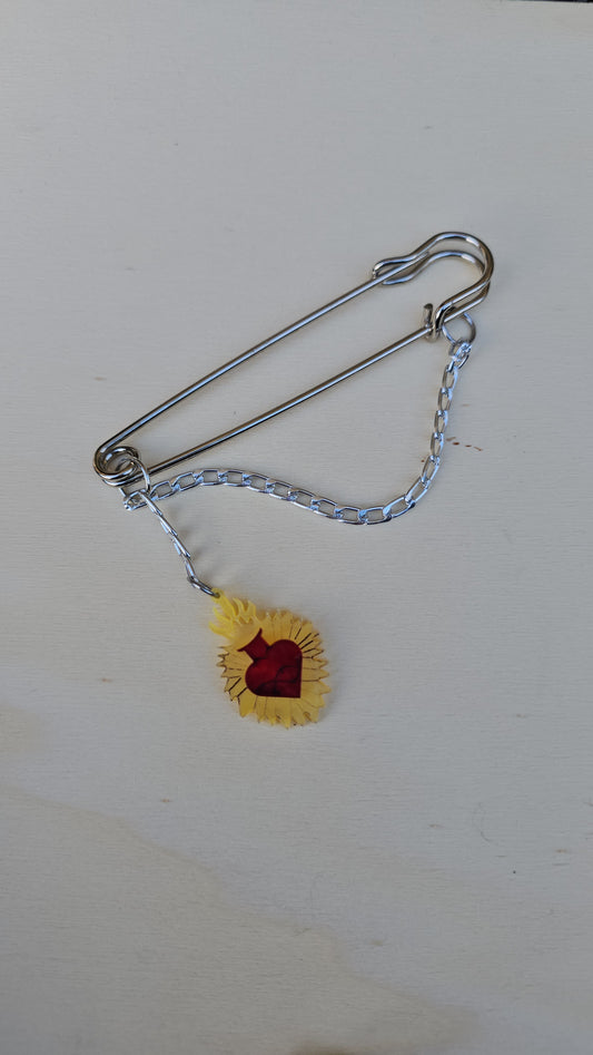 Sacred heart chunky pins