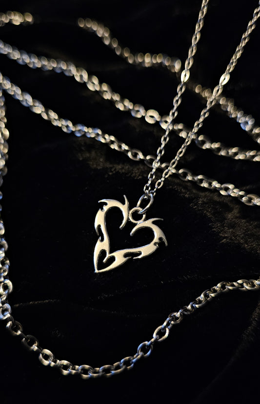 Cyber heart necklace