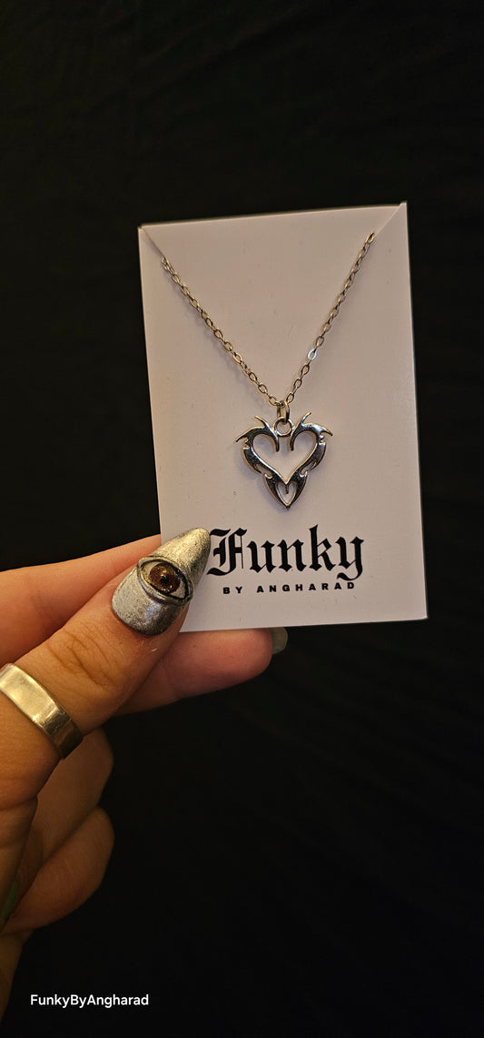 Cyber heart necklace