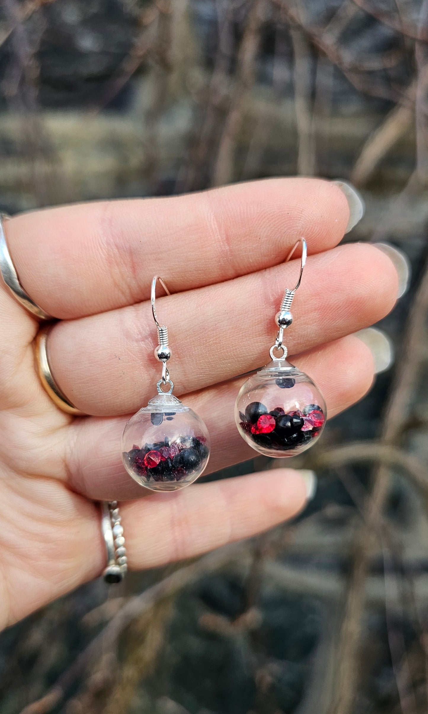Red and black gems