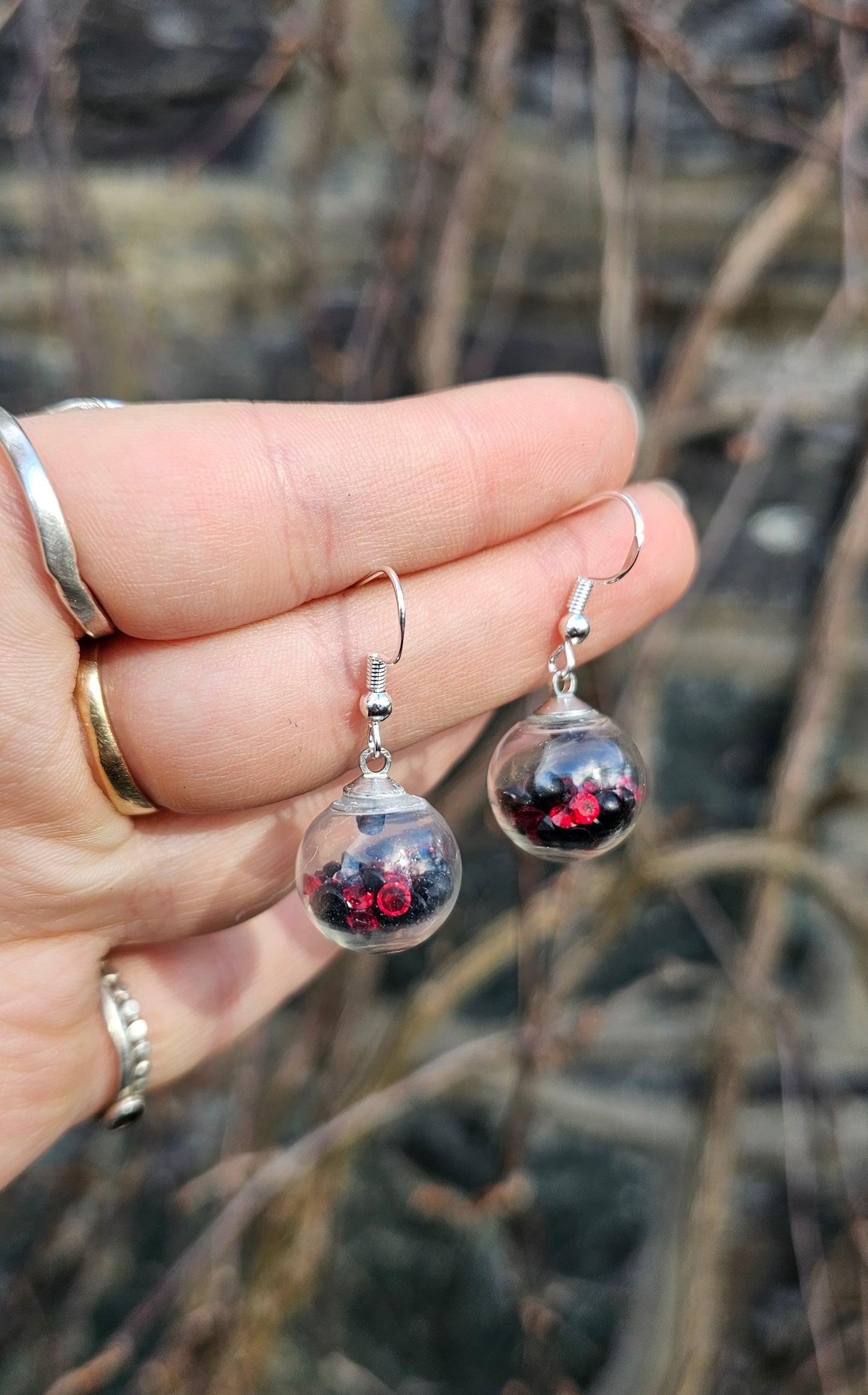 Red and black gems