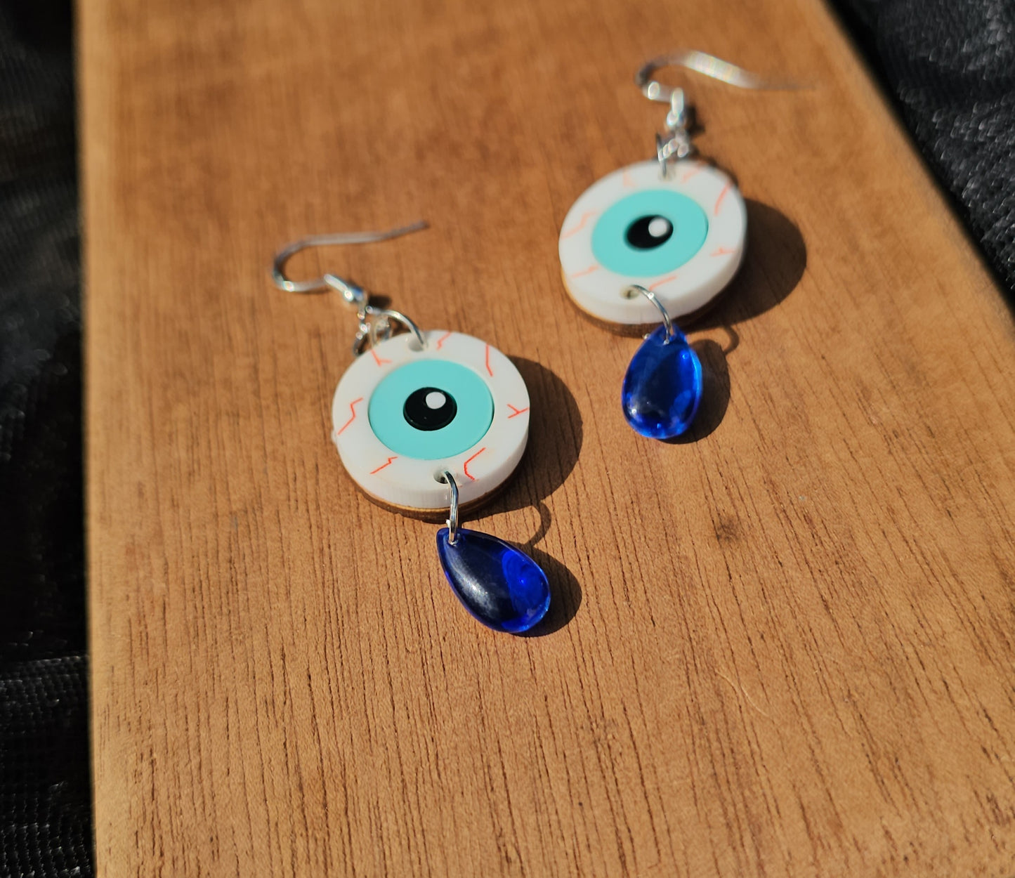 Crying eye earrings