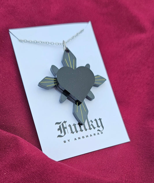 Haunted heart necklace