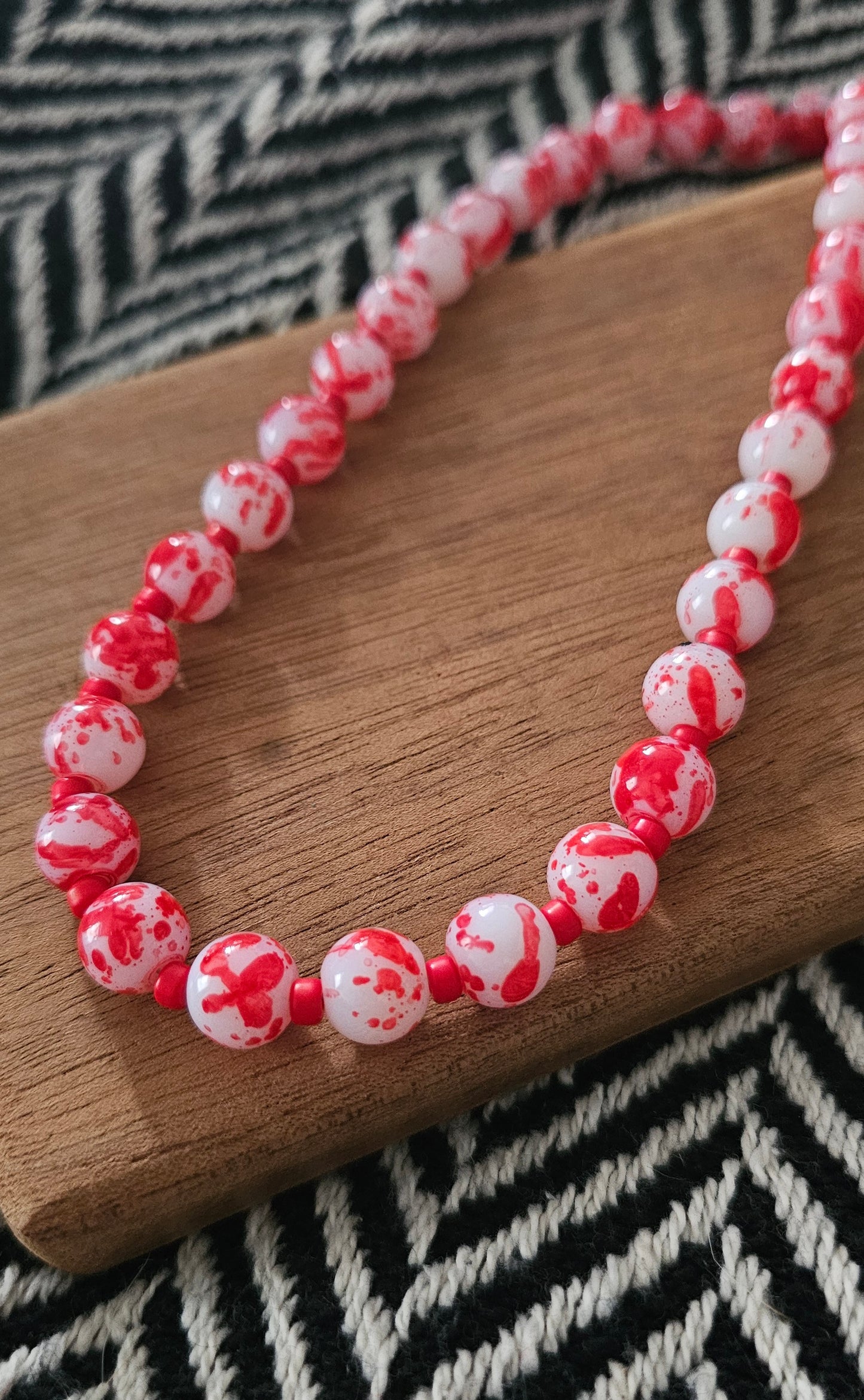 Blood splatter necklace