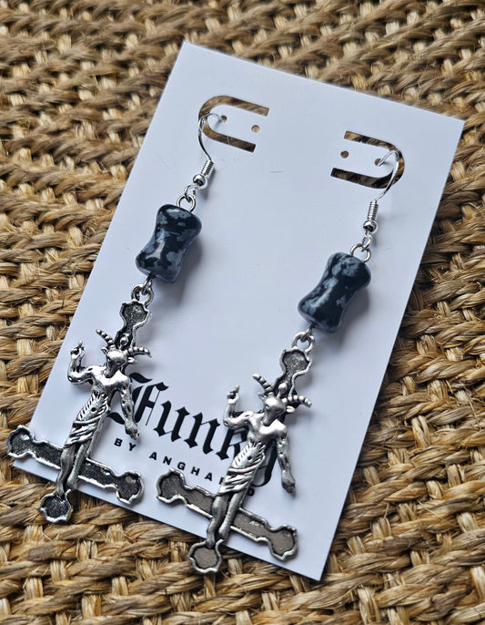 Baphomet earrings