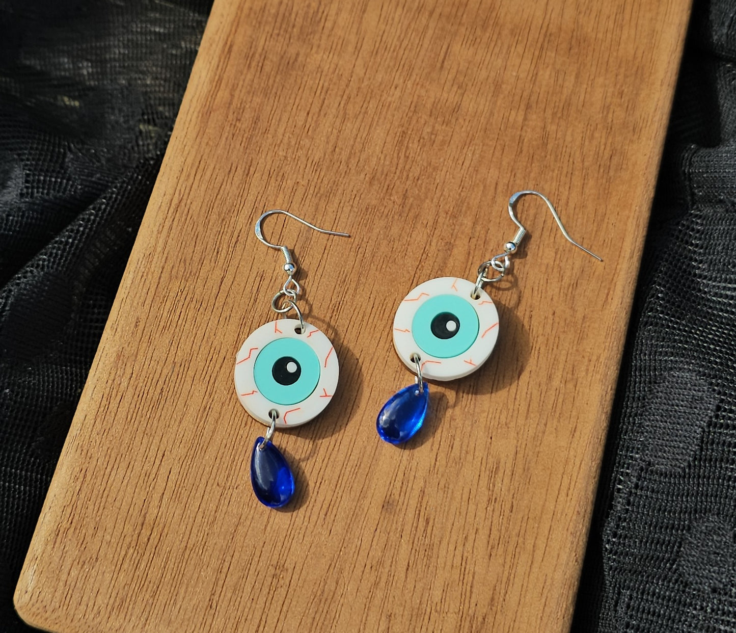 Crying eye earrings