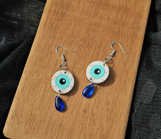 Crying eye earrings