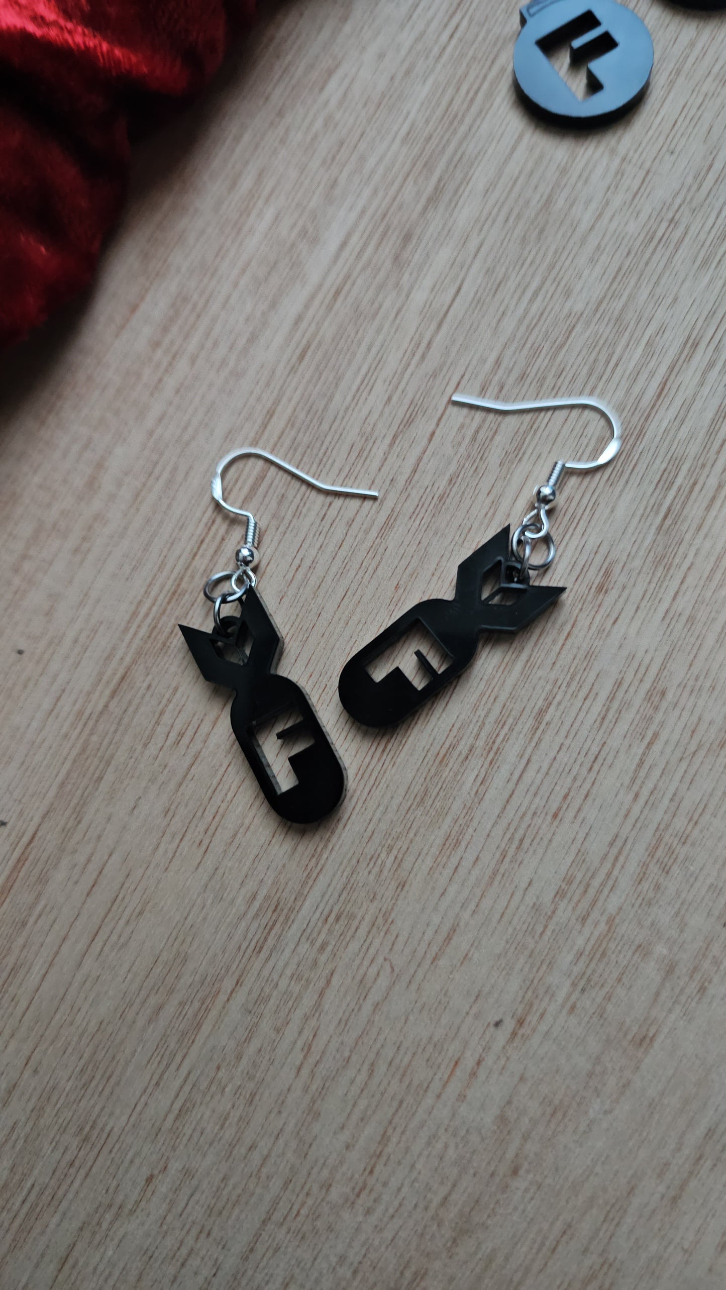 F bomb earrings