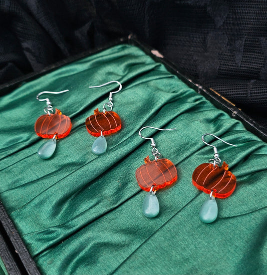 Lil pumpkin drop earrings