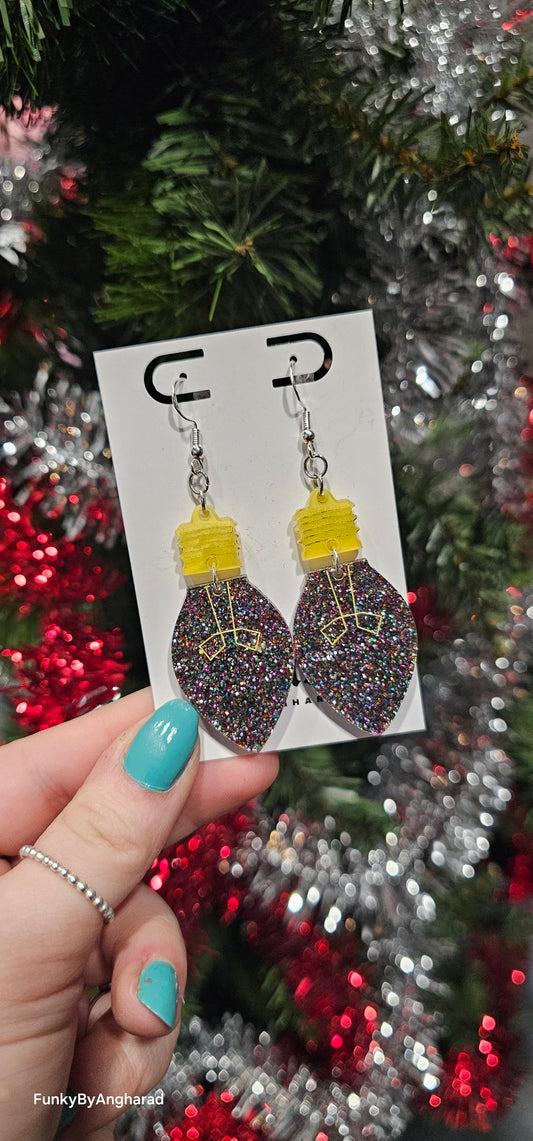 Glitter bulb earrings