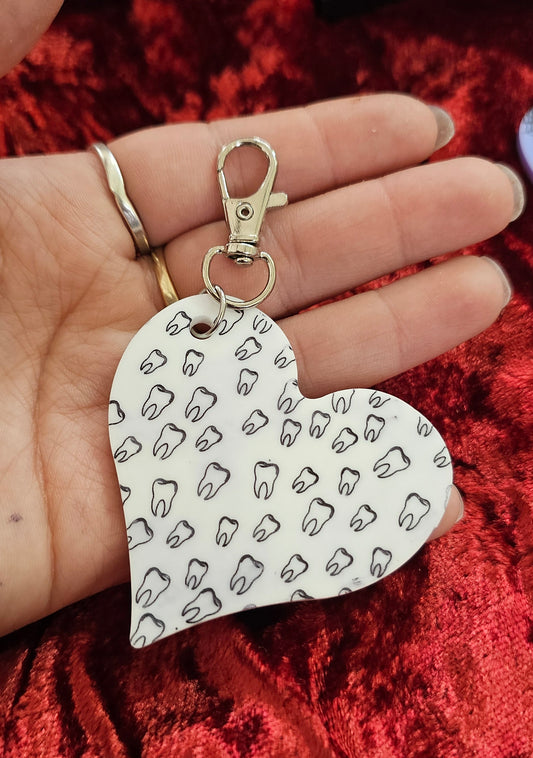 Heart keyrings/ bag charms