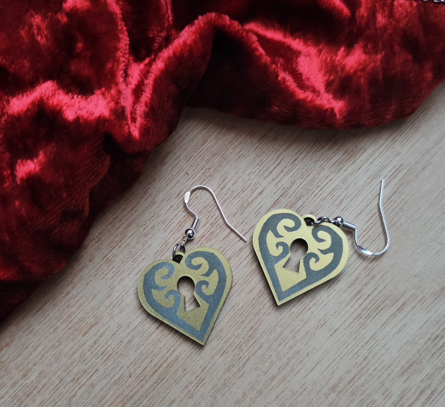 Under lock and key earrings