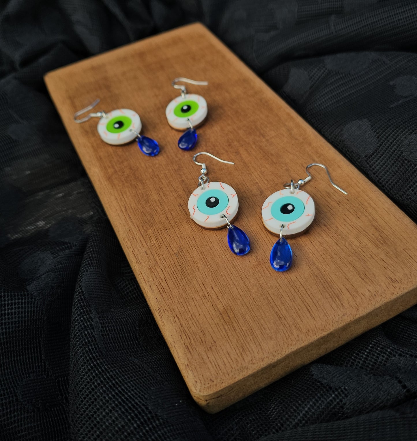 Crying eye earrings