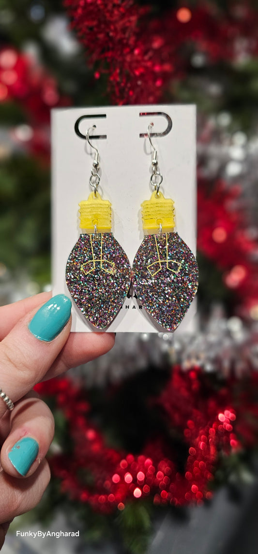 Glitter bulb earrings